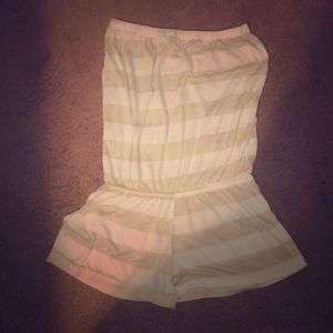 Cream and white romper